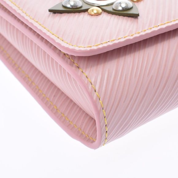 Louis Vuitton Epi Portefeuille Twist Chain Rose Ballerina Chain Wallet Shindo - Picture 6 of 11